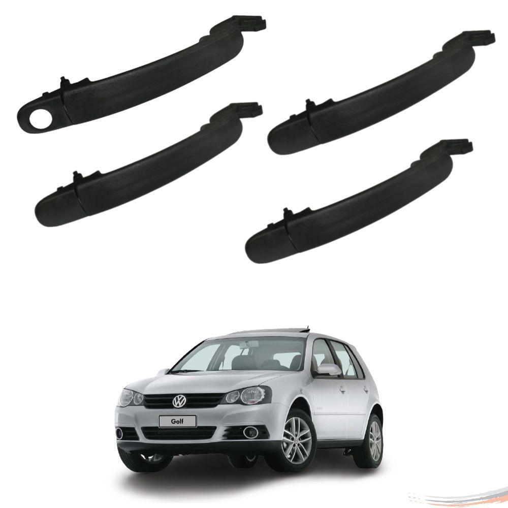Kit 4 Maçanetas Pretas 4 Portas Golf Bora Jetta 99 a 13 - 1
