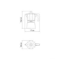 Cafeteira Expresso Italiana Tramontina Em Alumínio Preto Com Cabo Em Nylon 320 Ml Tramontina - 7