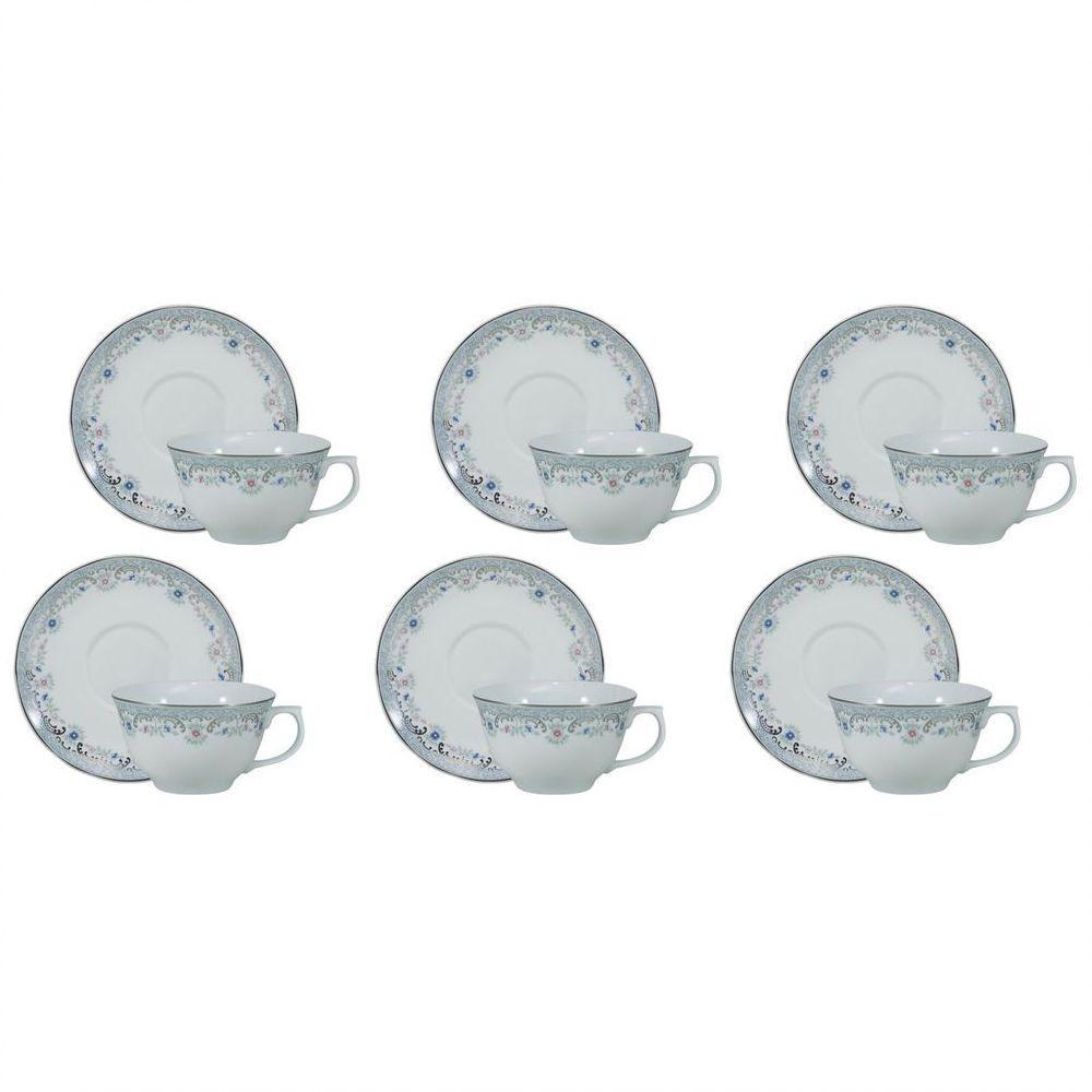 Conjunto De Xícara Com Pires 06 Peças Saint German Schmidt - 1