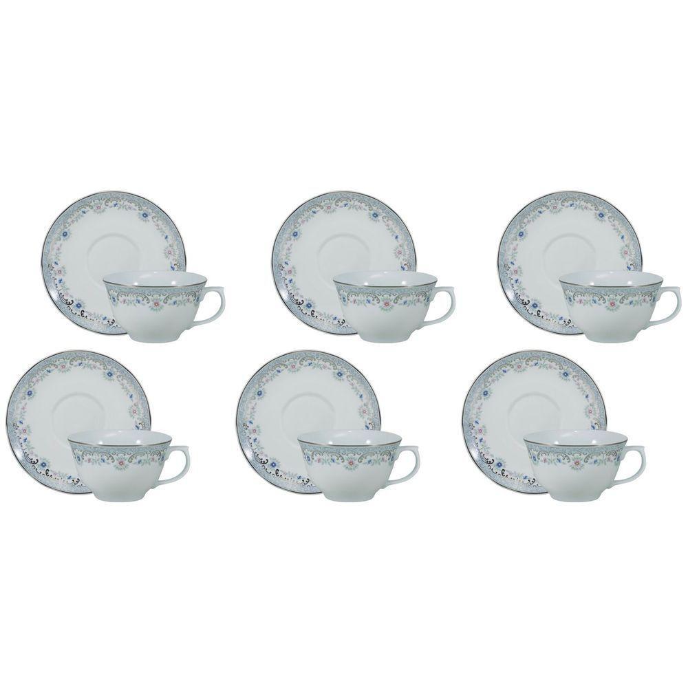 Conjunto De Xícara Com Pires 06 Peças Saint German Schmidt - 6