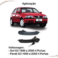 Kit 4 Maçanetas Ext Diant C/ Chave Gol Parati G3 99 a 05 - 2