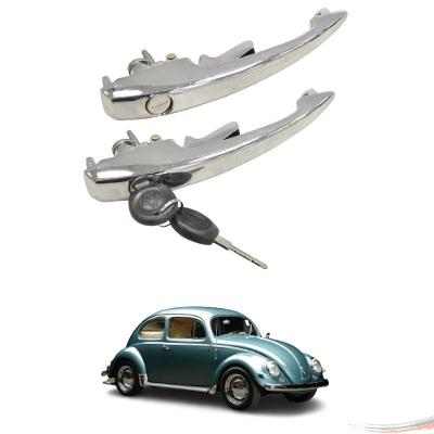 Par Maçaneta Externa Cromada C/ Chave Fusca 78 a 96 2 Portas