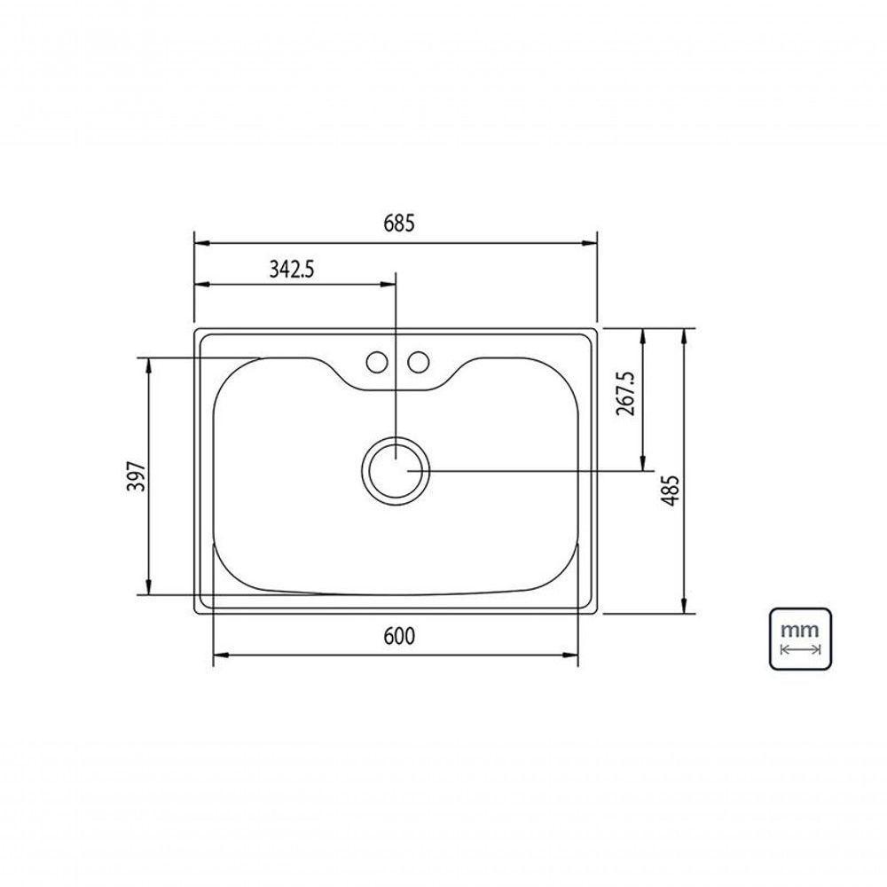 Cuba Sobrepor Inox + Lixeira de Embutir 5L Tramontina - 4