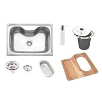 Cuba Sobrepor Inox + Lixeira de Embutir 5L Tramontina - 1