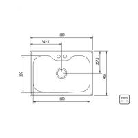 Cuba Sobrepor Inox + Lixeira de Embutir 5L Tramontina - 4