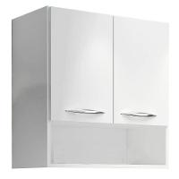 Armário Aéreo Duas Portas Com Nicho Branco Em Mdf - 2