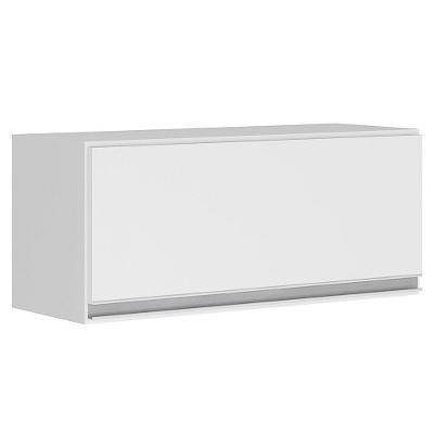 Armário Aéreo Multiuso 80cm 1 Porta Basculante Branco Fosco