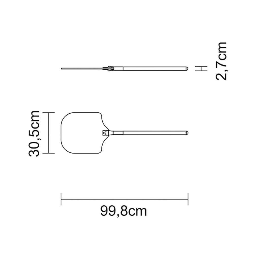 Pá Para Pizza Tramontina Em Metal Com Acabamento Natural E Cabo Médio Tramontina - 2