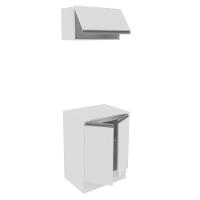 Kit 60cm Smart MDF 2 Portas 1 Suspensa Branco Madesa