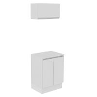 Kit 60cm Smart MDF 2 Portas 1 Suspensa Branco Madesa - 7