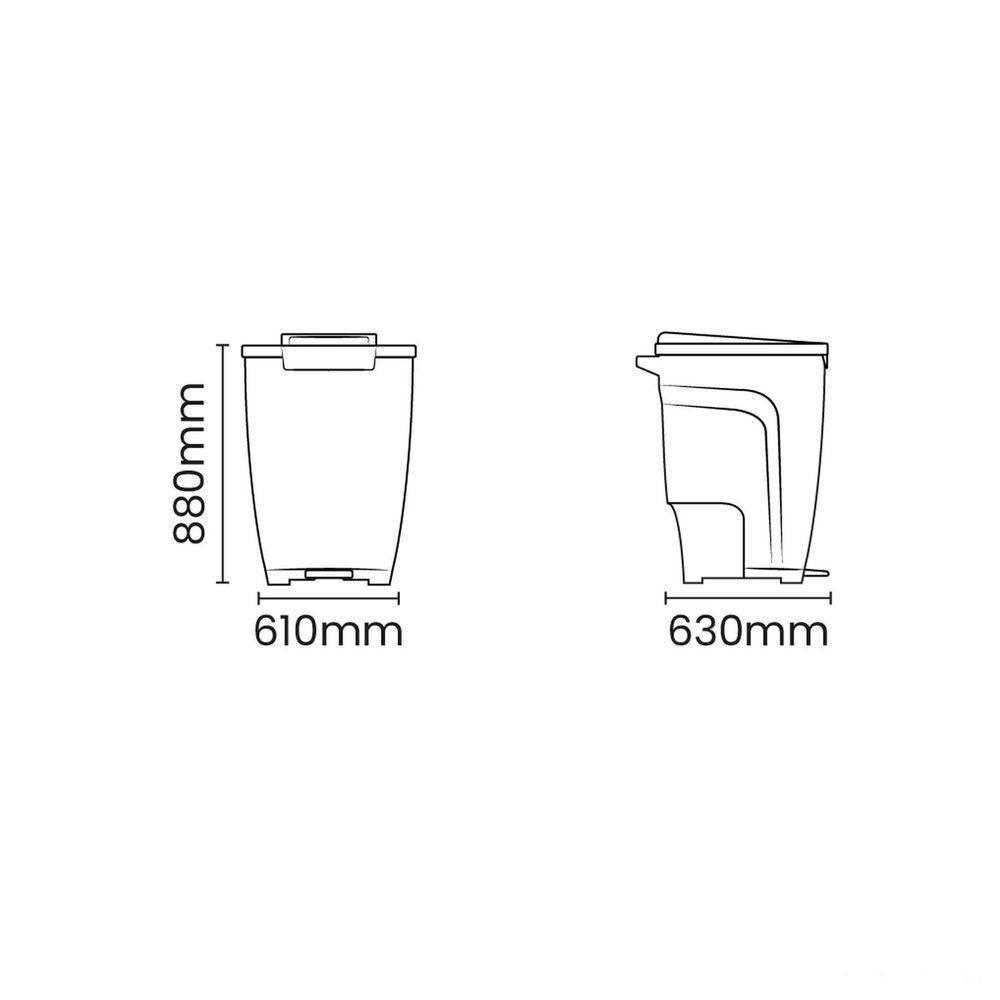 Lixeira Tramontina T-force 100 L Cinza Sem Rodas Tramontina - 6