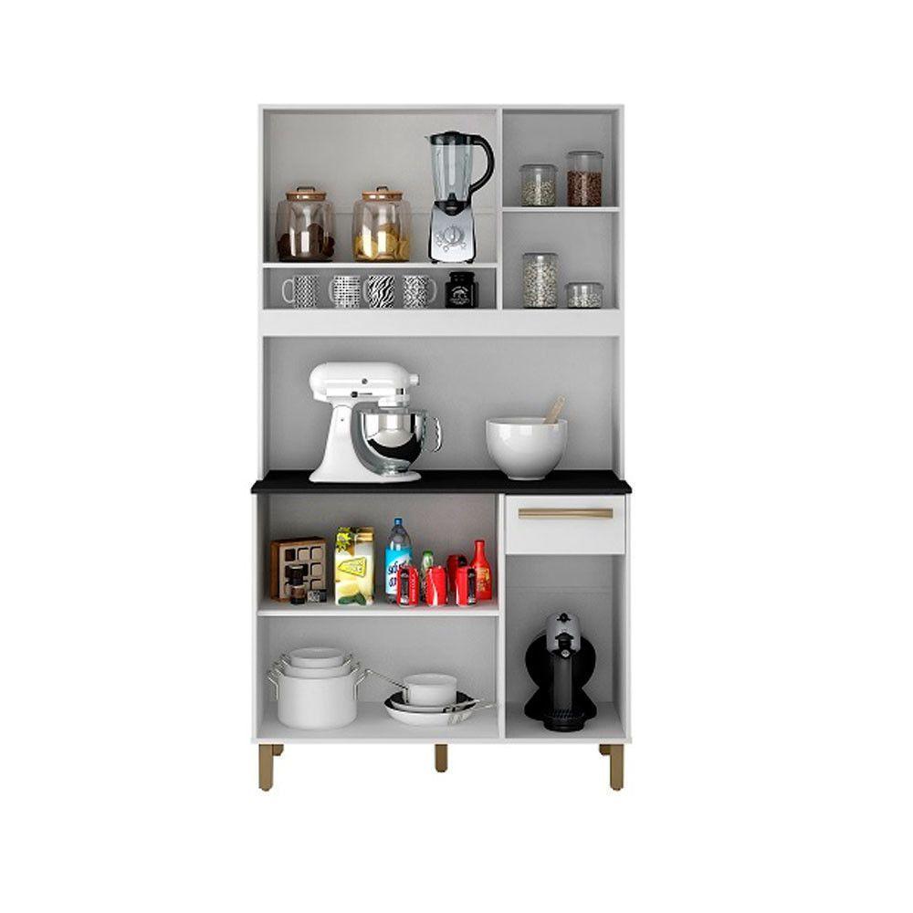 Armário De Cozinha 05 Portas E 01 Gaveta Cinamono/Grafit - 4