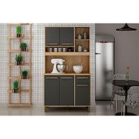 Armário De Cozinha 05 Portas E 01 Gaveta Cinamono/Grafit - 1