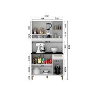 Armário De Cozinha 05 Portas E 01 Gaveta Cinamono/Grafit - 2