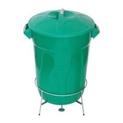 Cesto De Lixo Plastico Com Pedal Aço Galvanizado 40L Amarelo