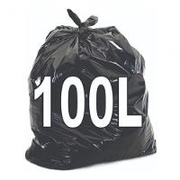 Kit 6 Pacote Saco De Lixo 100L Resistente 100un Preto - 1