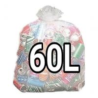 Sacos De Lixo 60L Transparente Reforçado 100un Cinza-Claro - 1