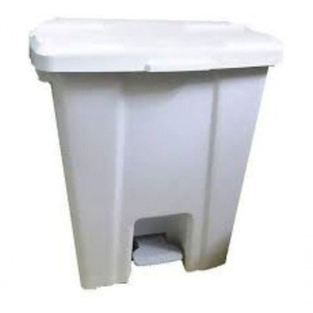 Kit Com 11 Lixeira Plástica 30 Litros Com Pedal Branco - 6