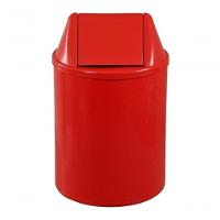 Lixeira Plástica Com Tampa Vai-Vem 50 Litros Vermelho - 1