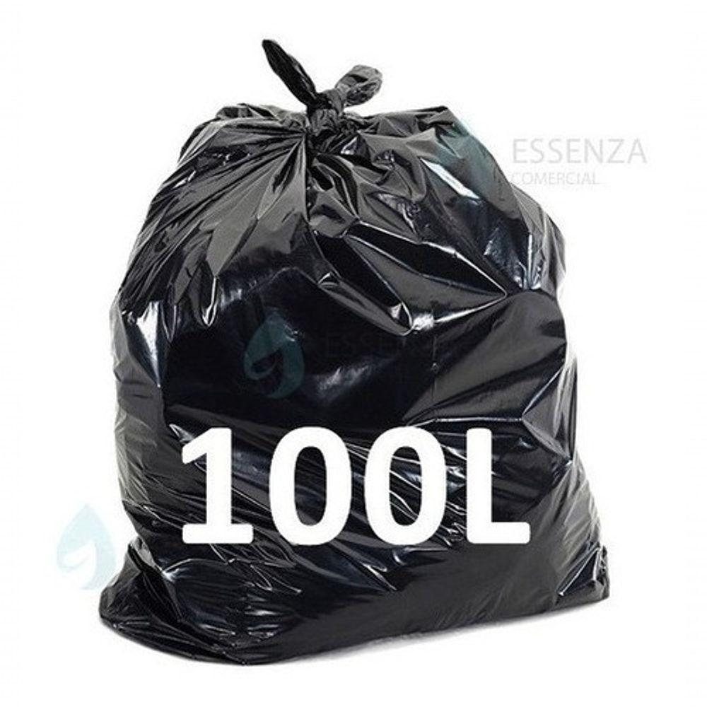 Saco De Lixo 100L Reforçado 100un 0,10 Preto - 1
