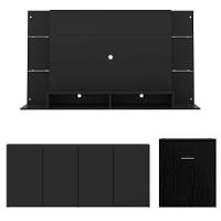 Conjunto Sala De Estar Painel Tv 60 Aparador e Mesa Dobrável - 2