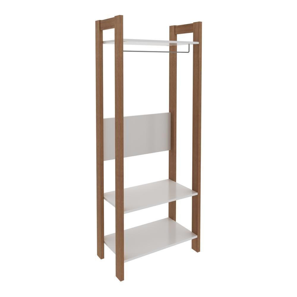 Armário Closet Com Prateleira Multimóveis Cr35007 Branco/amêndoa - 2
