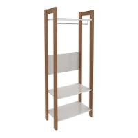 Armário Closet Com Prateleira Multimóveis Cr35007 Branco/amêndoa - 2