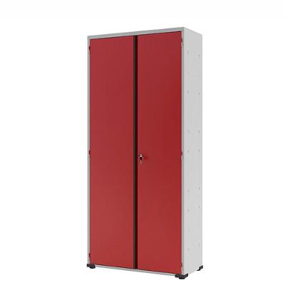 Armário Aço Escritório Fechadura 3 Prateleiras Vermelho