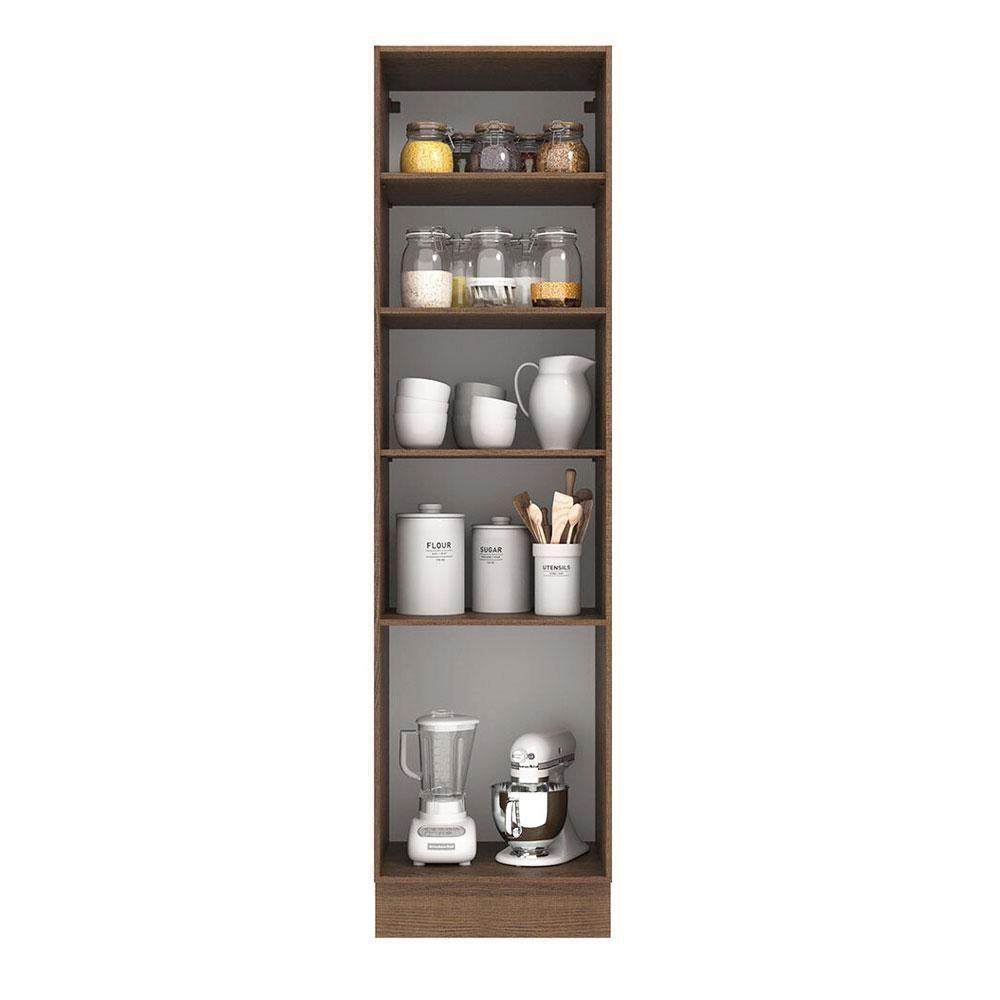 Paneleiro 60 Cm 3 Portas Rustic/Branco Veludo - 9