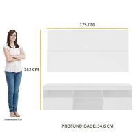 Rack Com Painel Para Tv Até 65´´ Flórida Fg3059 Branco