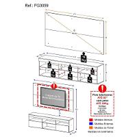 Rack Com Painel Para Tv Até 65´´ Flórida Fg3059 Branco - 10