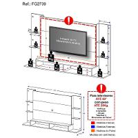 Painel Para Tv Até 60´´ Nairóbi Fg2739 Grafite - 3