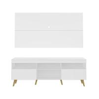Rack Retrô Com Painel Para Tv Até 65´´ Flórida Fg3133 Branco/natural - 8