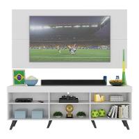 Rack C/ Painel Tv 65" Retrô Holanda Br3133 Branco Preto - 3