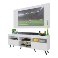 Rack C/ Painel Tv 65" Retrô Holanda Br3133 Branco Preto - 6