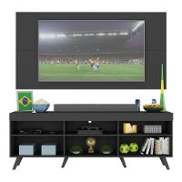 Rack C/ Painel Tv 65" Retrô Holanda Br3133 Preto - 3