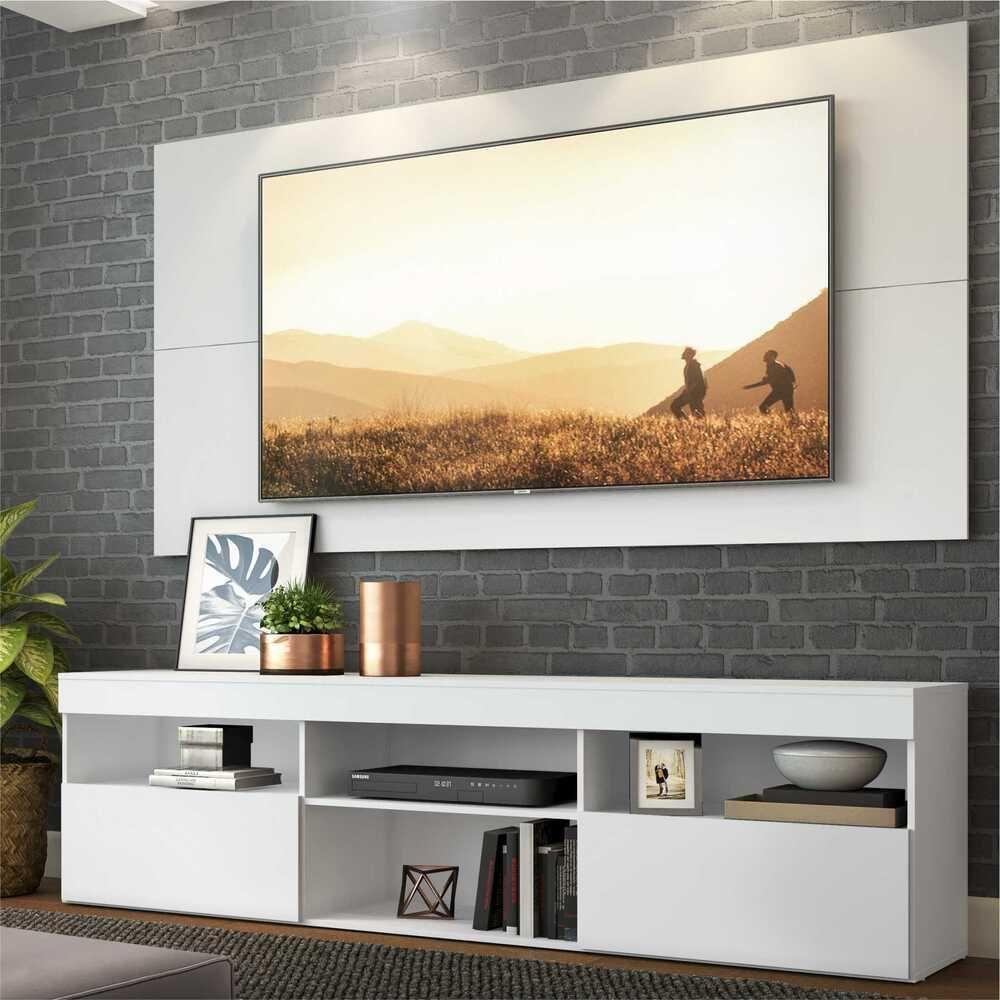 Rack com Painel TV até 65" Flórida Branco Multimóveis - 4