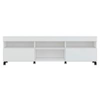 Rack Tv 65'' Com Rodízios 2 Portas Paris Multimóveis Branco