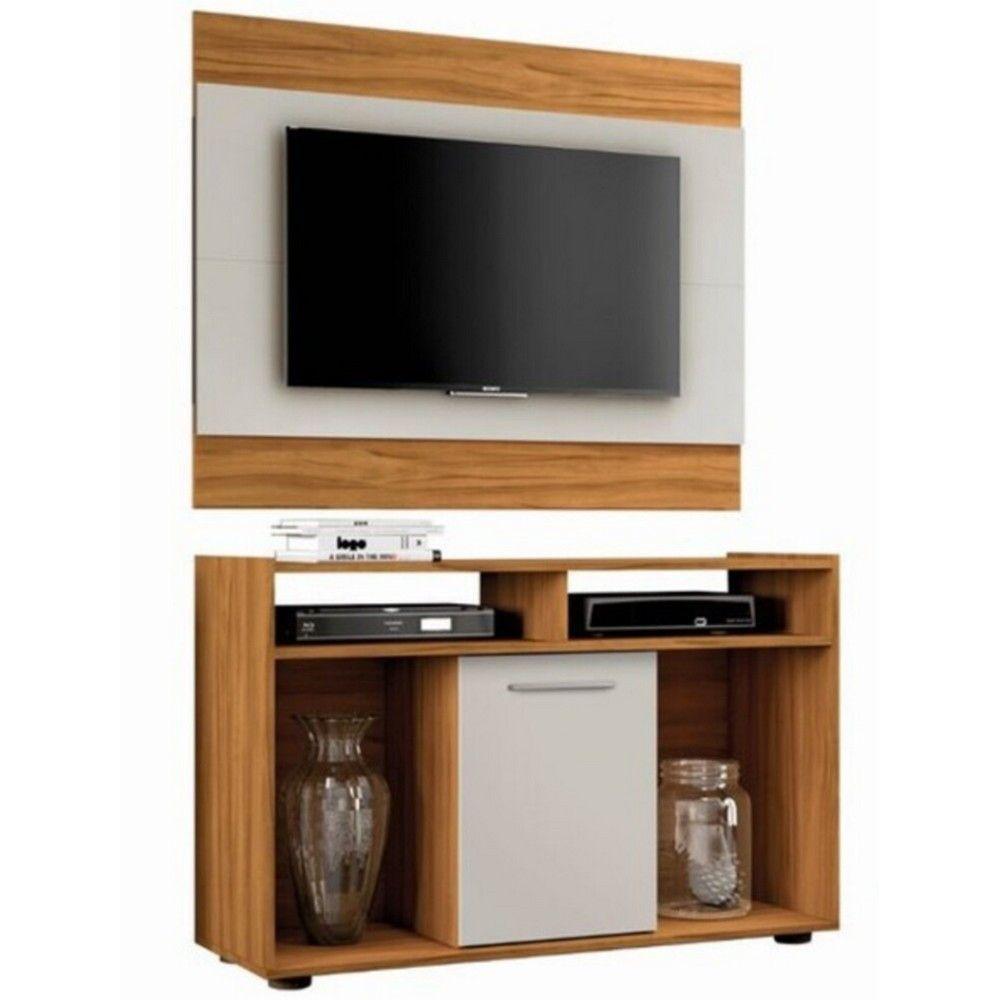 Rack Para Tv Até 43'' Combo Show Com Pés Notável Freijo Trend Com Off White - 1