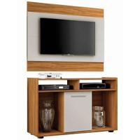 Rack Para Tv Até 43'' Combo Show Com Pés Notável Freijo Trend Com Off White - 1