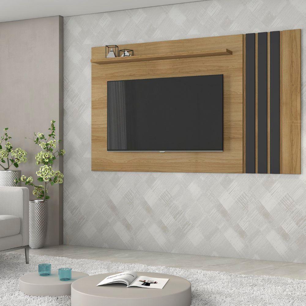 Painel Atraente Para Tv Até 70" Com Estante Noronha/grafite - 3