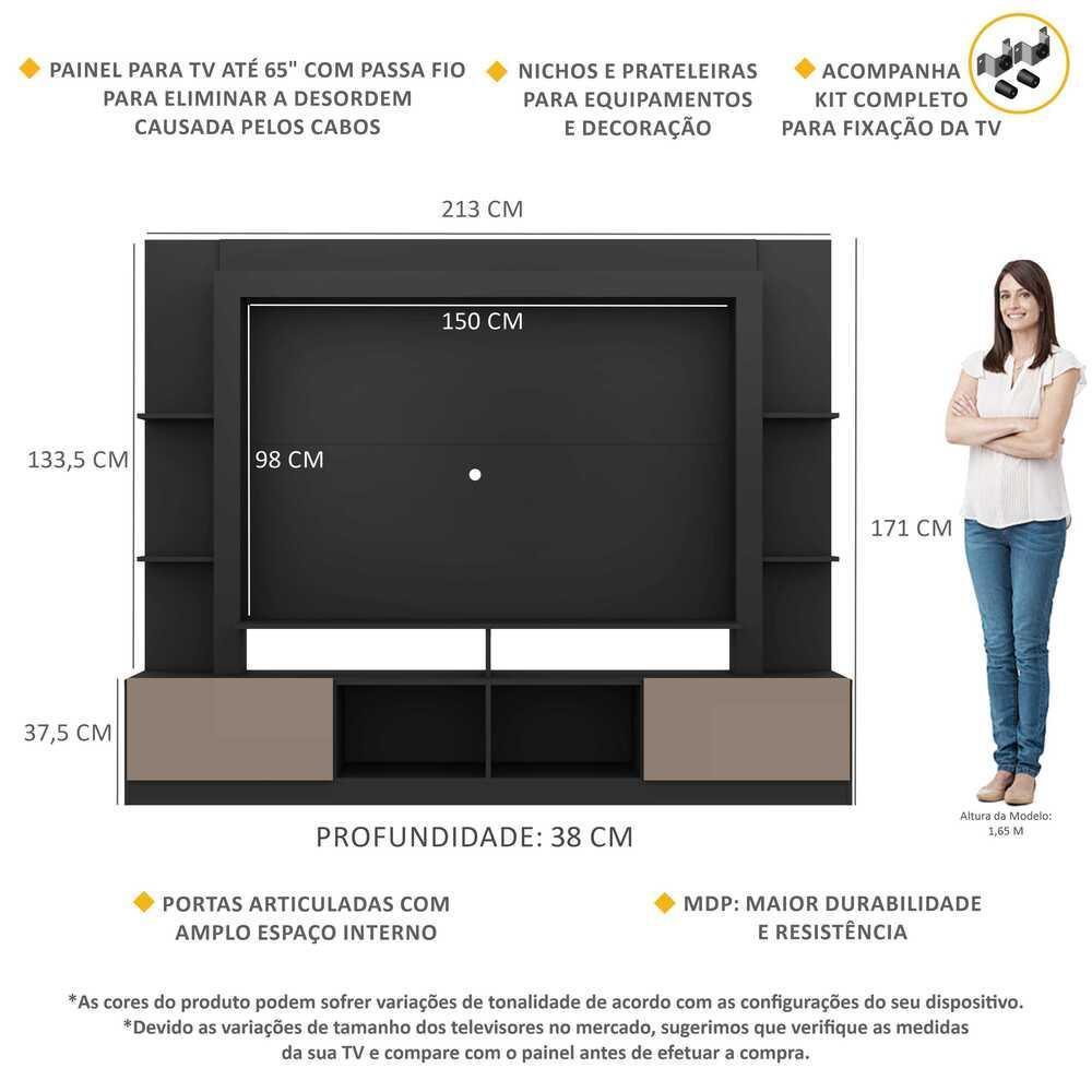 Home Theater TV até 65" com Suporte Universal Multimóveis - 4