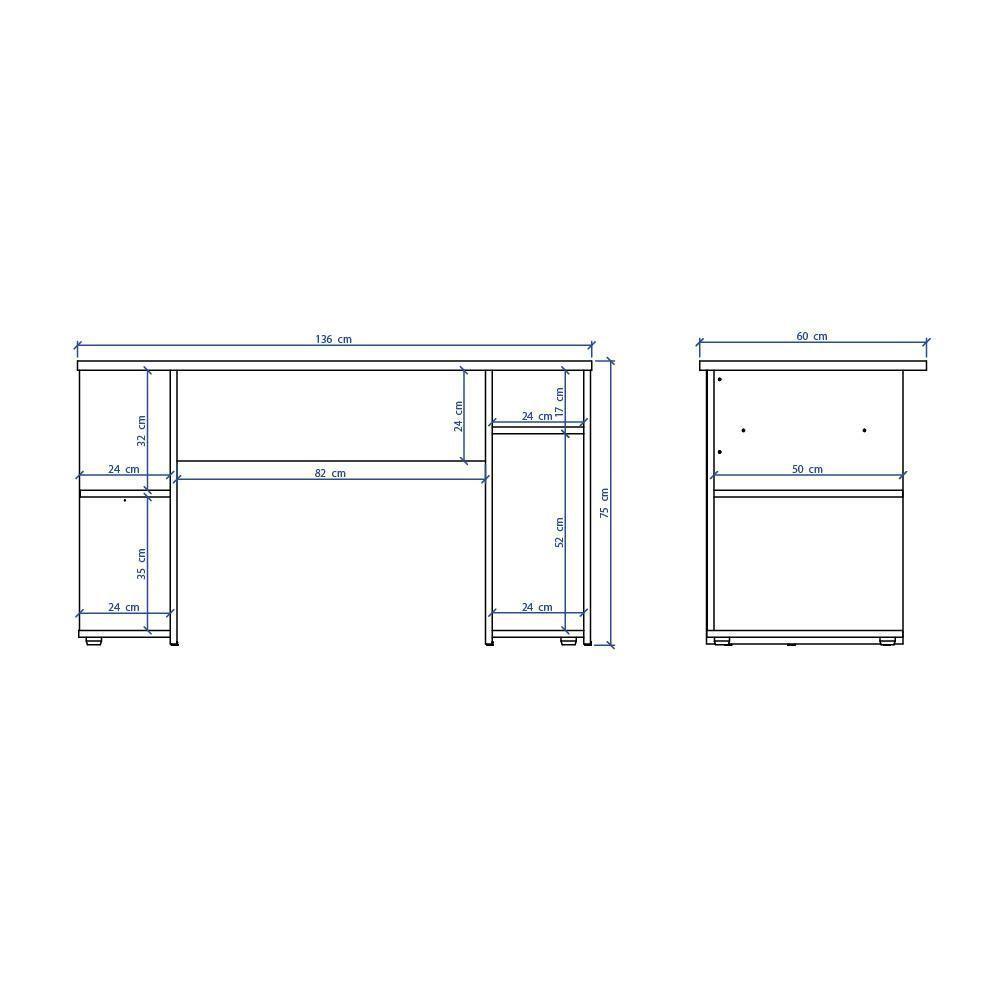 Mesa Para Computador Gamer Preto Carraro - 3