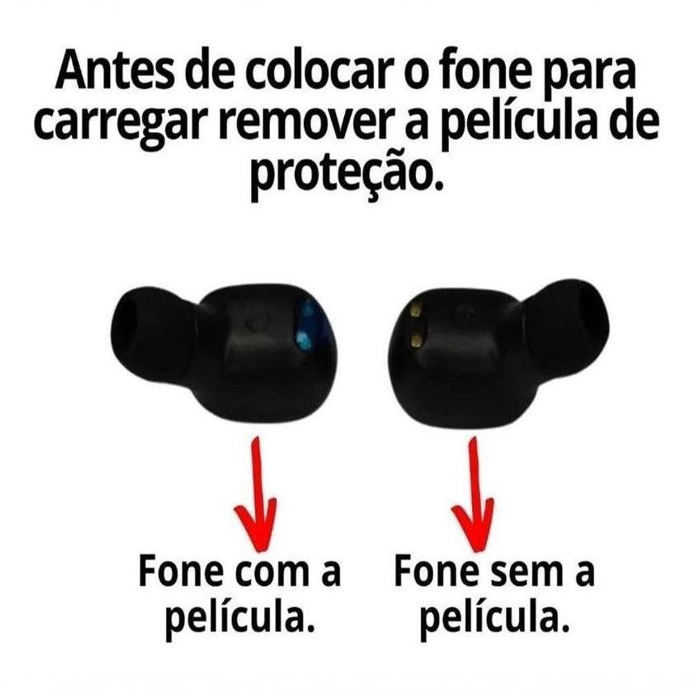 Fone De Ouvido Bluetooth Preto In-Ear P/ Lg K11 - 6