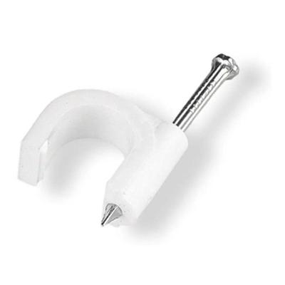 Fixador De Cabo Rg59 5Mm Branco - 1000 Unidades