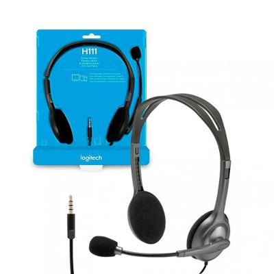 Headset Logitech H111 Stereo C/ Microfone Redução De Ruído