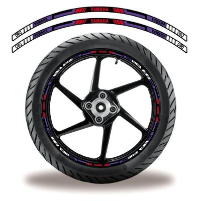 Adesivo Refletivo Friso Roda Moto Yamaha Vermelho Vermelho Azul