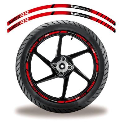 Friso De Roda Adesivo Refletivo Bmw S1000R Branco Preto E Vermelho Vermelho