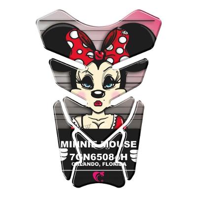 Protetor De Tanque Adesivo Moto Honda Yamaha Suzuki Minnie Vermelho