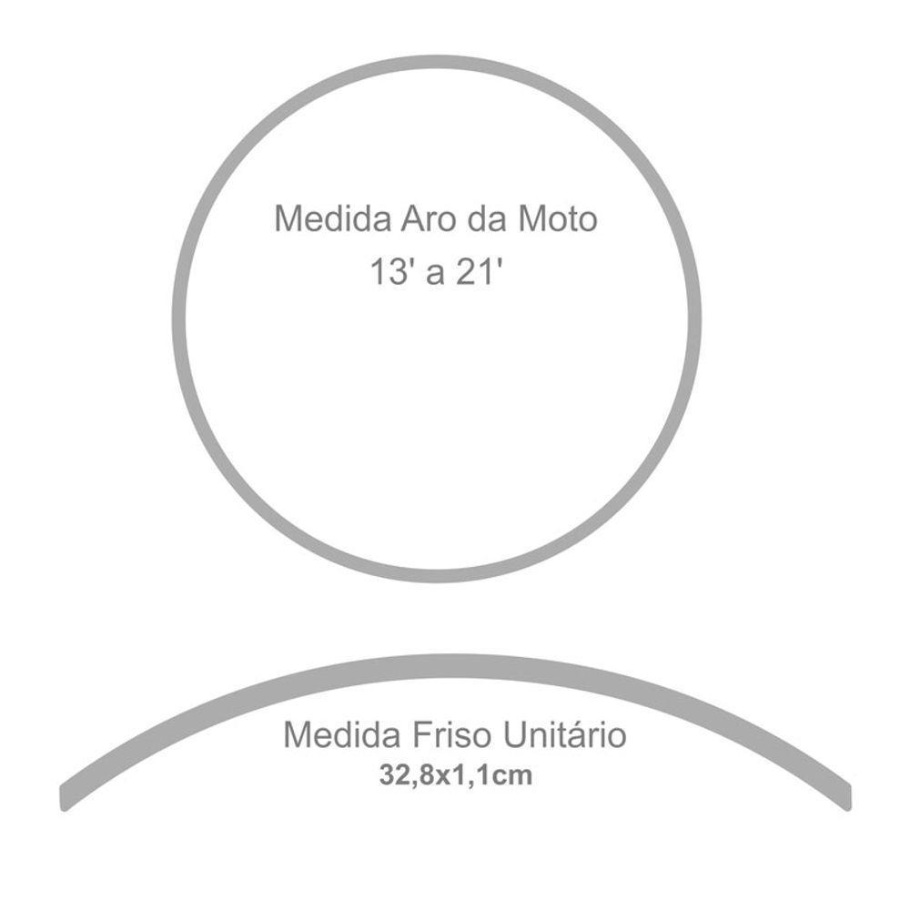 Friso De Roda Adesivo Refletivo Racing Vermelho E Preto - 4